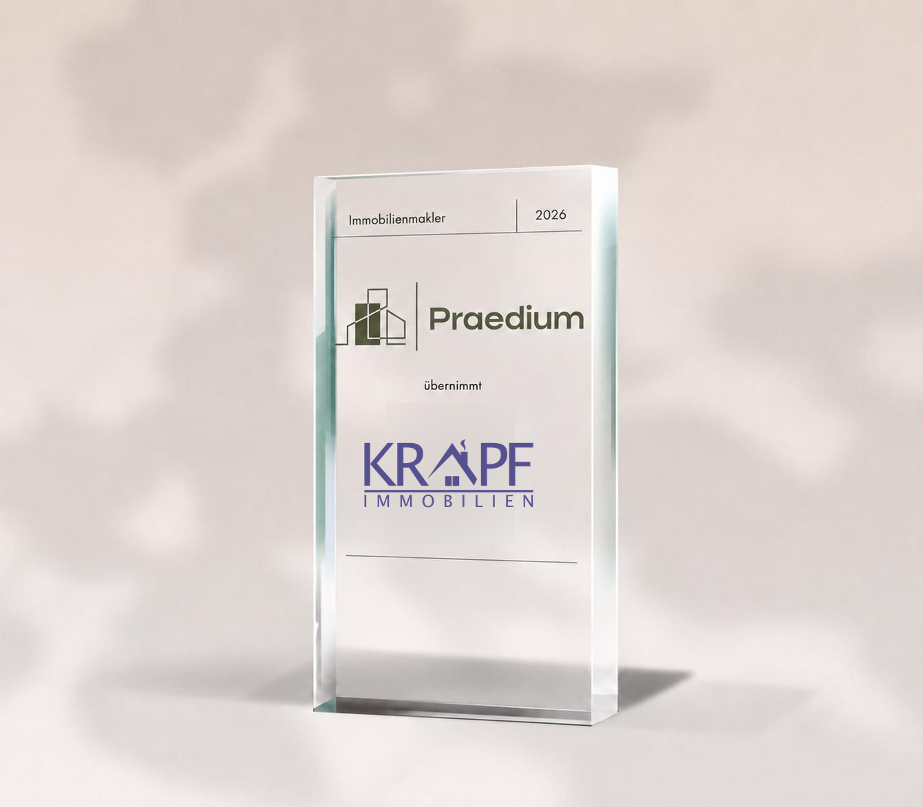 M&A Tombstone — Praedium übernimmt Krapf Immobilien, 2026